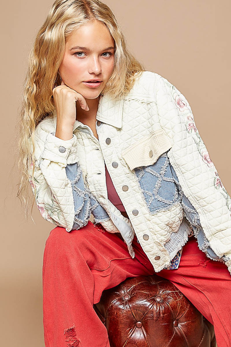 Embroidered Quilted Jacket