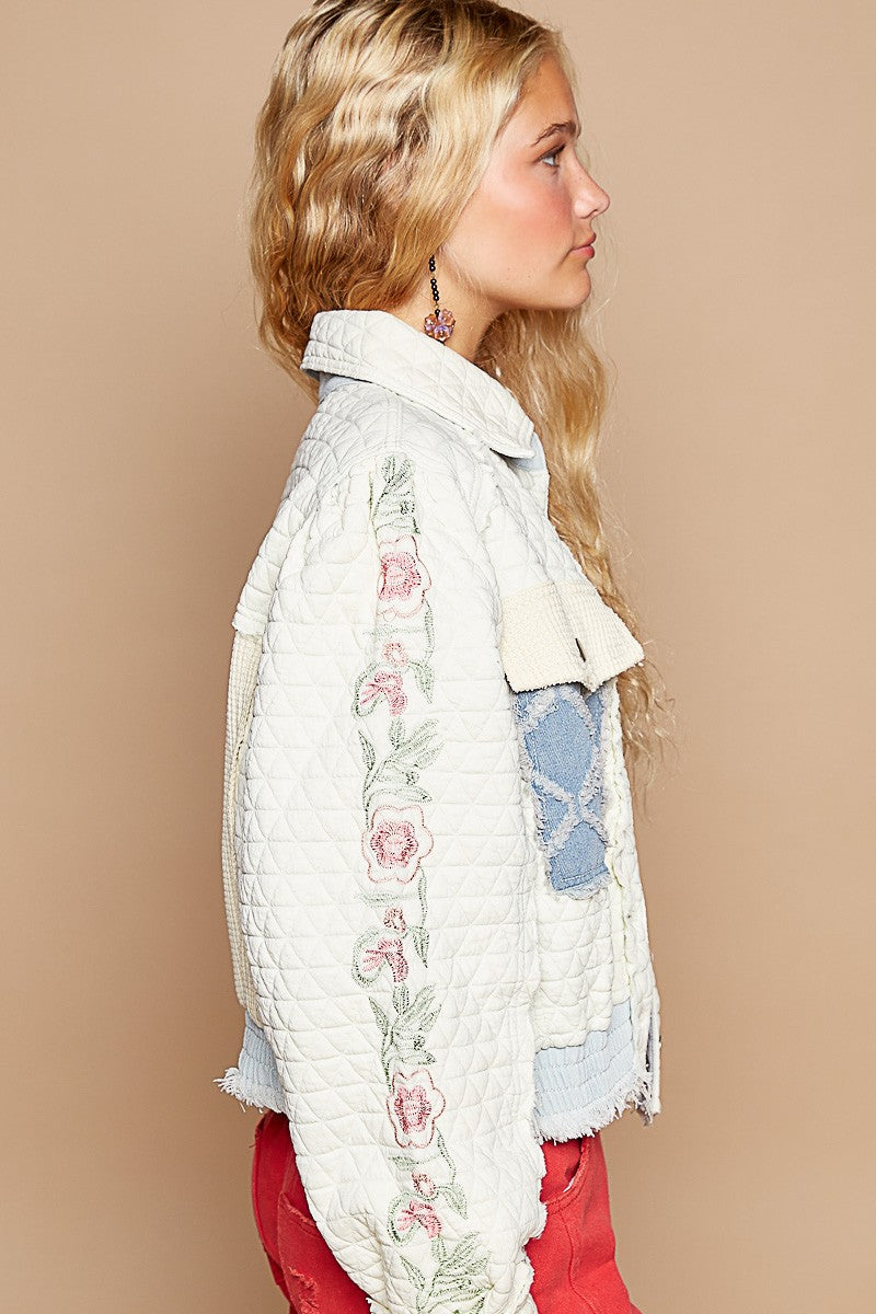 Embroidered Quilted Jacket