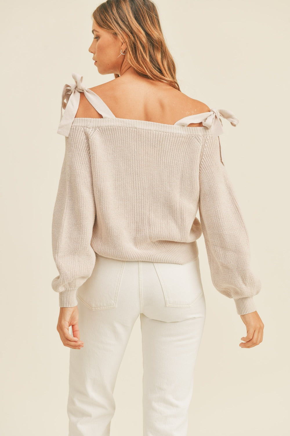 Sands Self Tie Strap Button Down Sweater