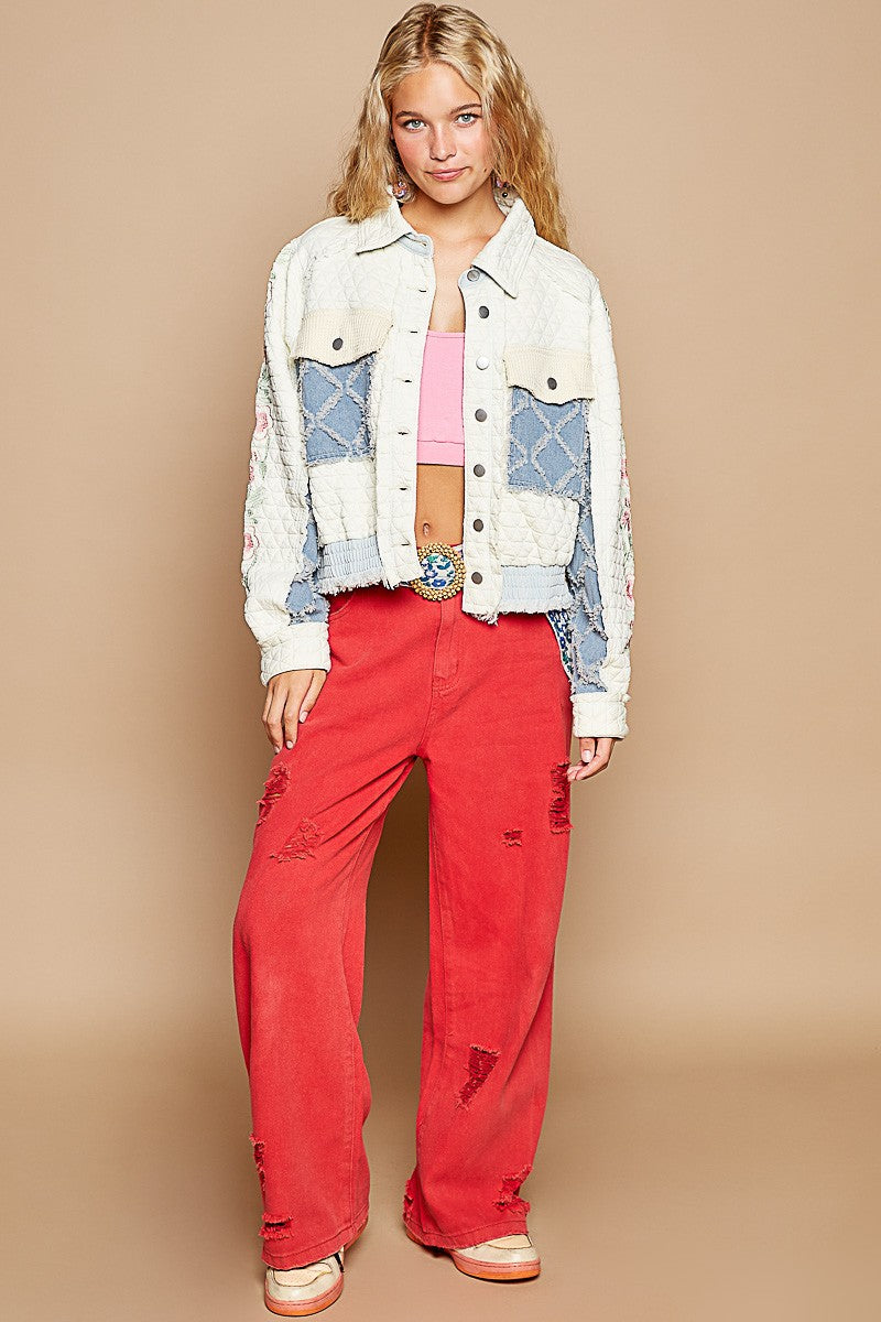 Embroidered Quilted Jacket