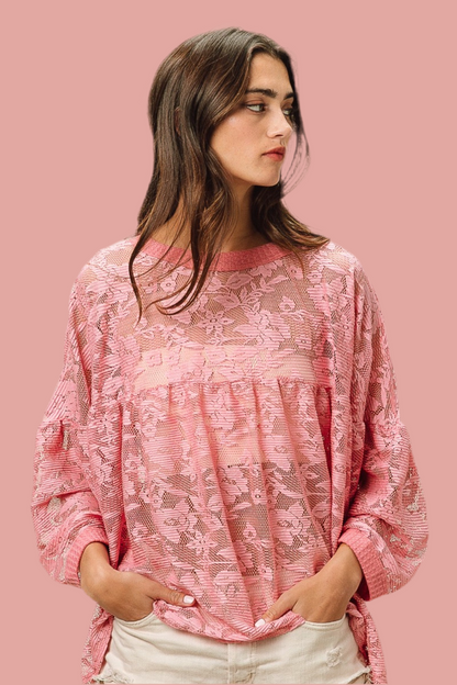 Rosebud Lace Long Sleeve Top