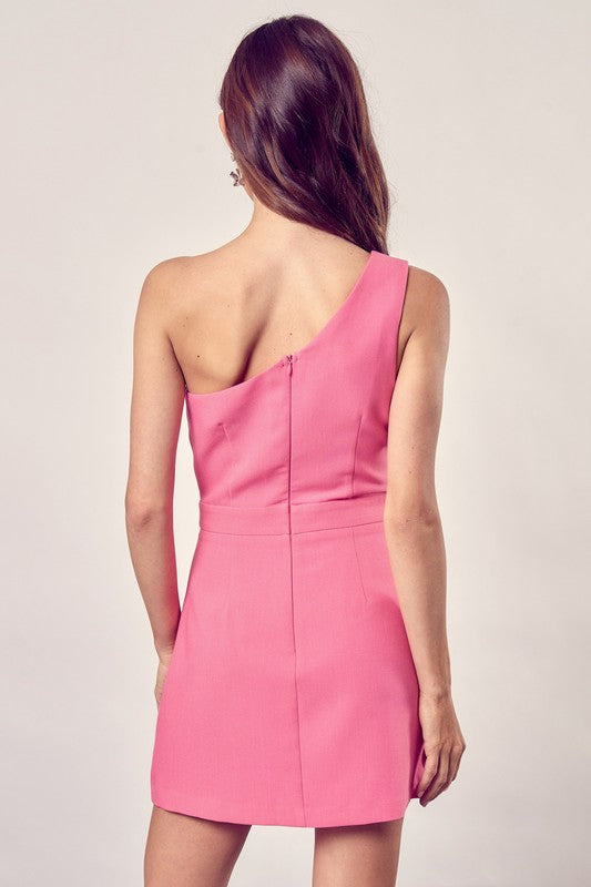 Asymmetric One Shoulder Dress