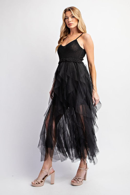 Lovely Crochet Tuelle Dress