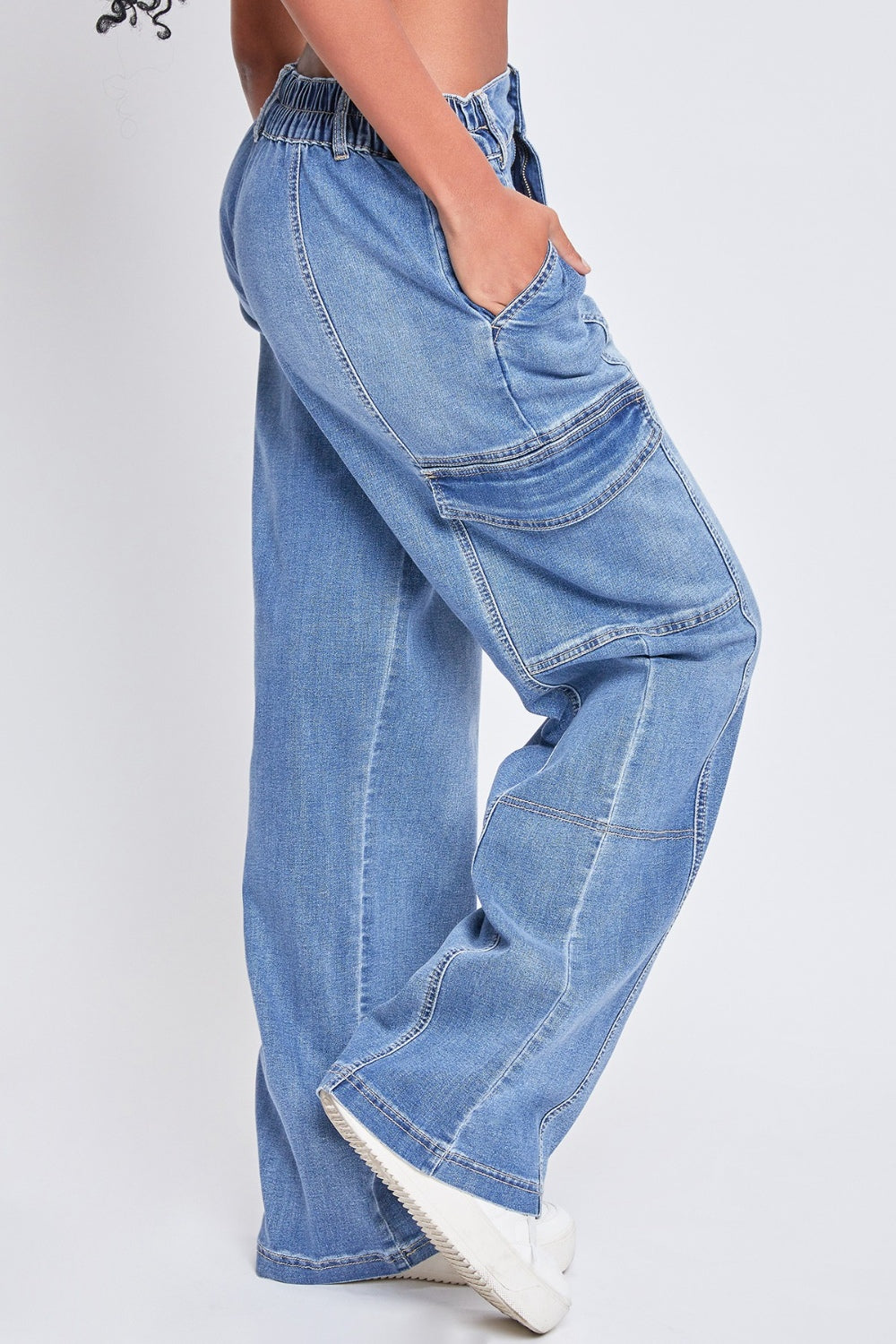 High-rise Cargo Jeans