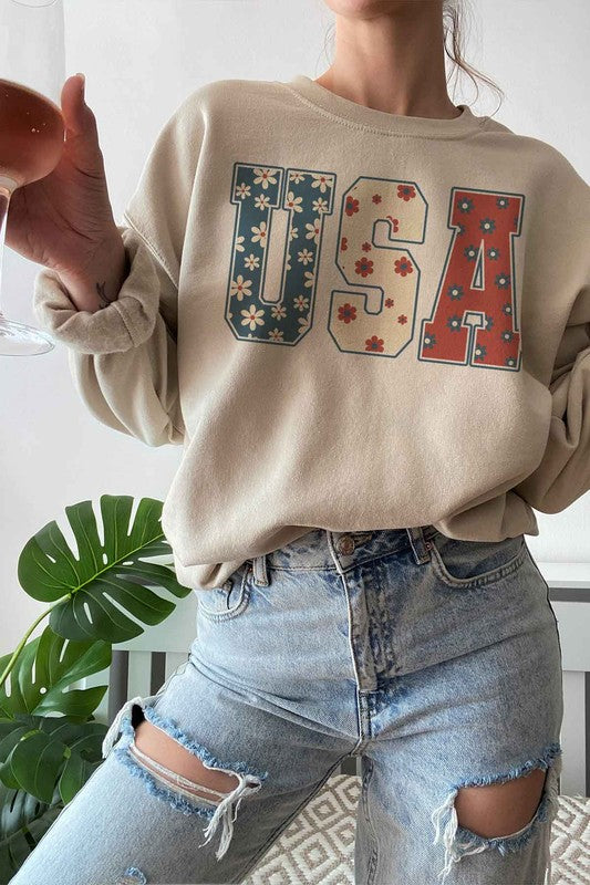Floral USA Sweater