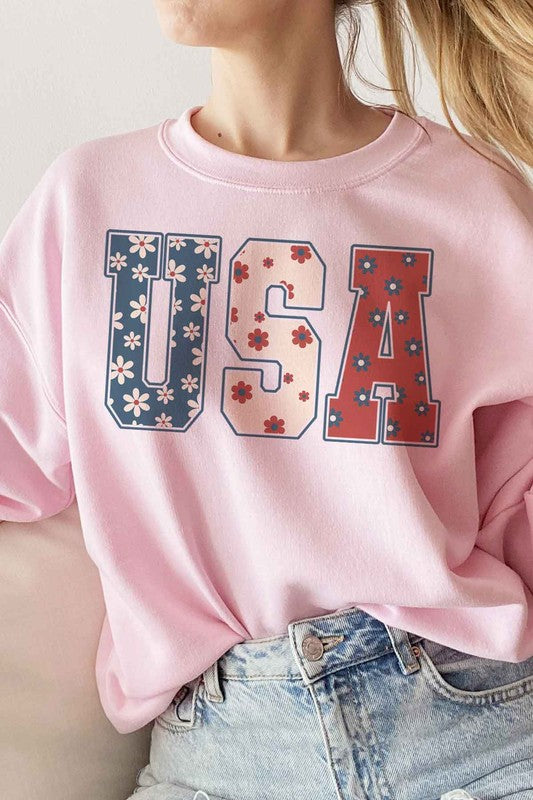 Floral USA Sweater