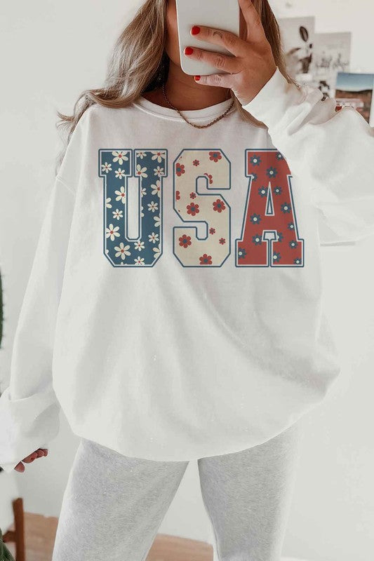 Floral USA Sweater