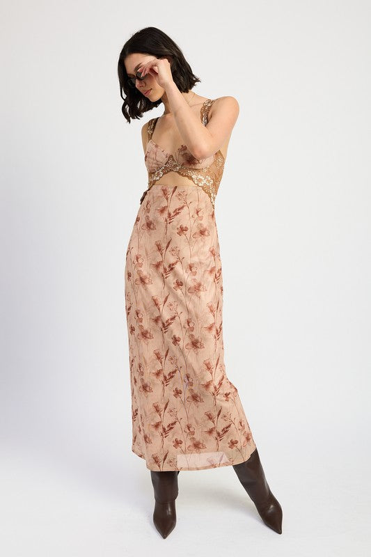 Lace Floral Maxi
