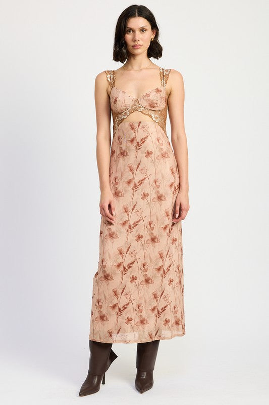 Lace Floral Maxi