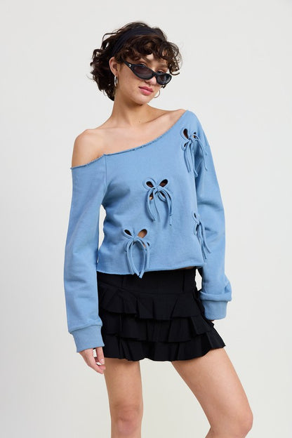 French Terry Bow Sweater