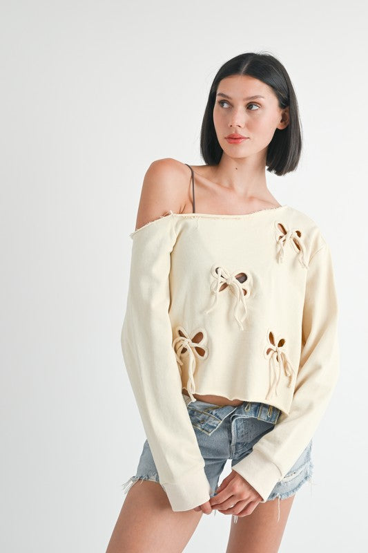 French Terry Bow Sweater