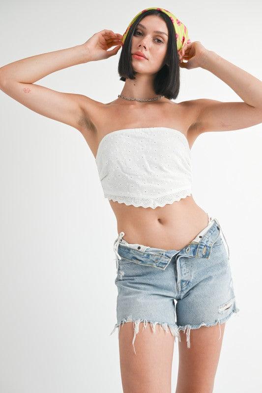 Eyelet Tube Top