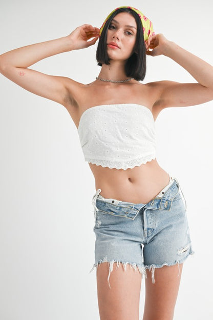 Eyelet Tube Top