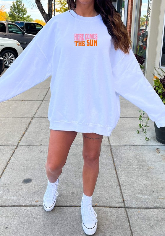 Here Comes the Sun Crew Graphic Sweatshirt