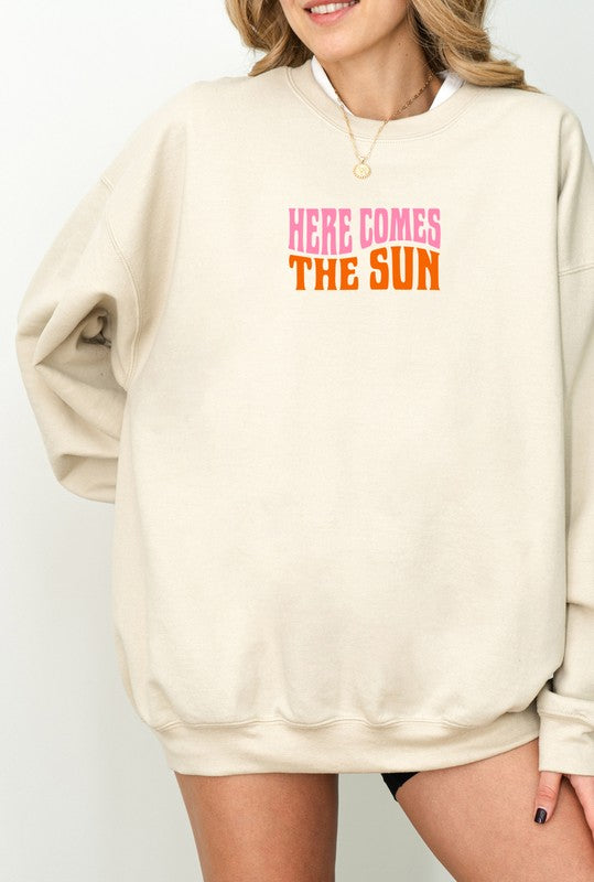 Here Comes the Sun Crew Graphic Sweatshirt