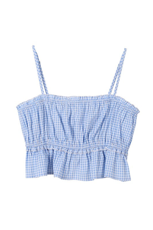 Blue Gingham Top