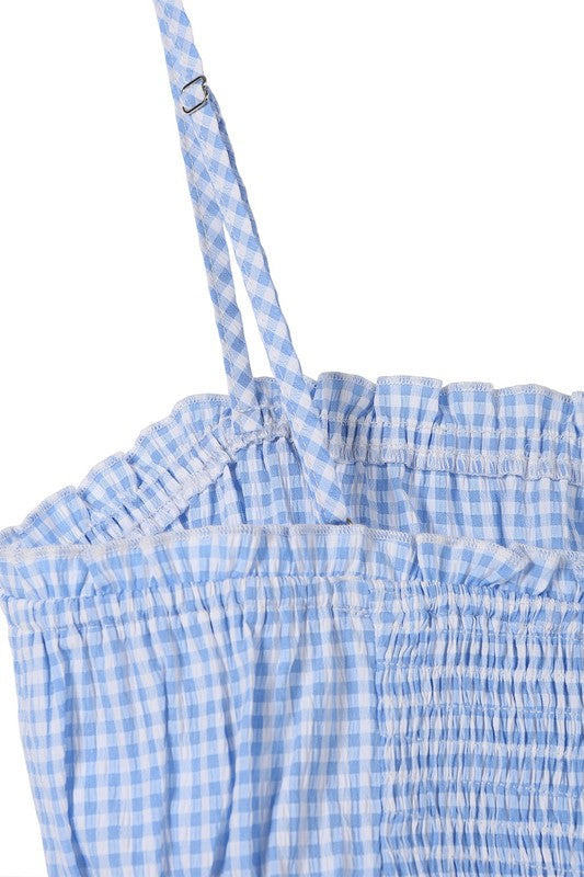 Blue Gingham Top