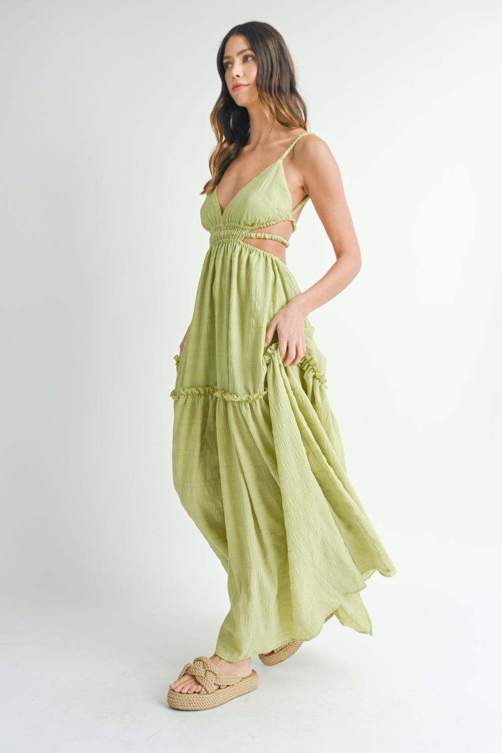 Essences Green Garden Maxi Dress
