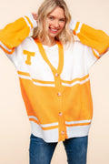 T Letter Patch Cardigan