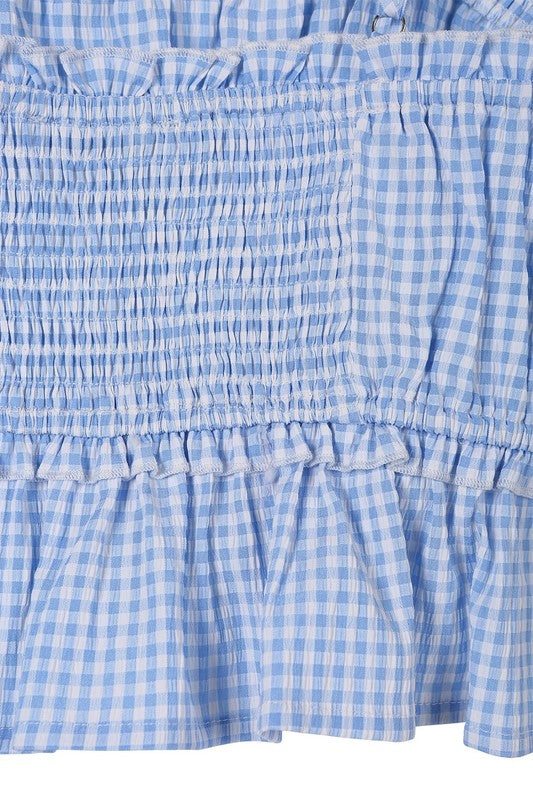 Blue Gingham Top