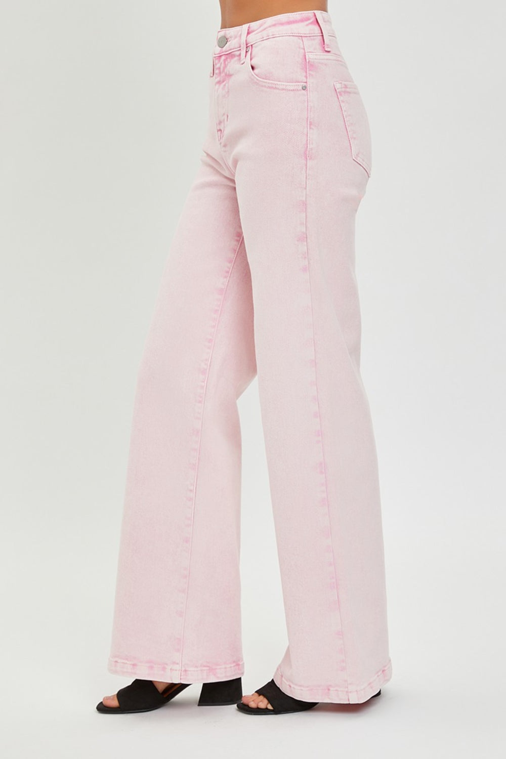 High- Rise Tummy Control Wide Leg Jeans