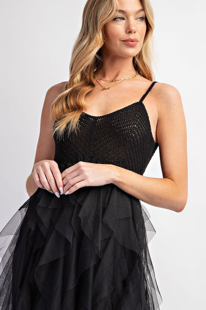 Lovely Crochet Tuelle Dress