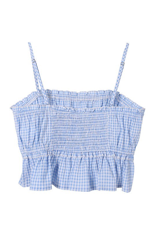 Blue Gingham Top