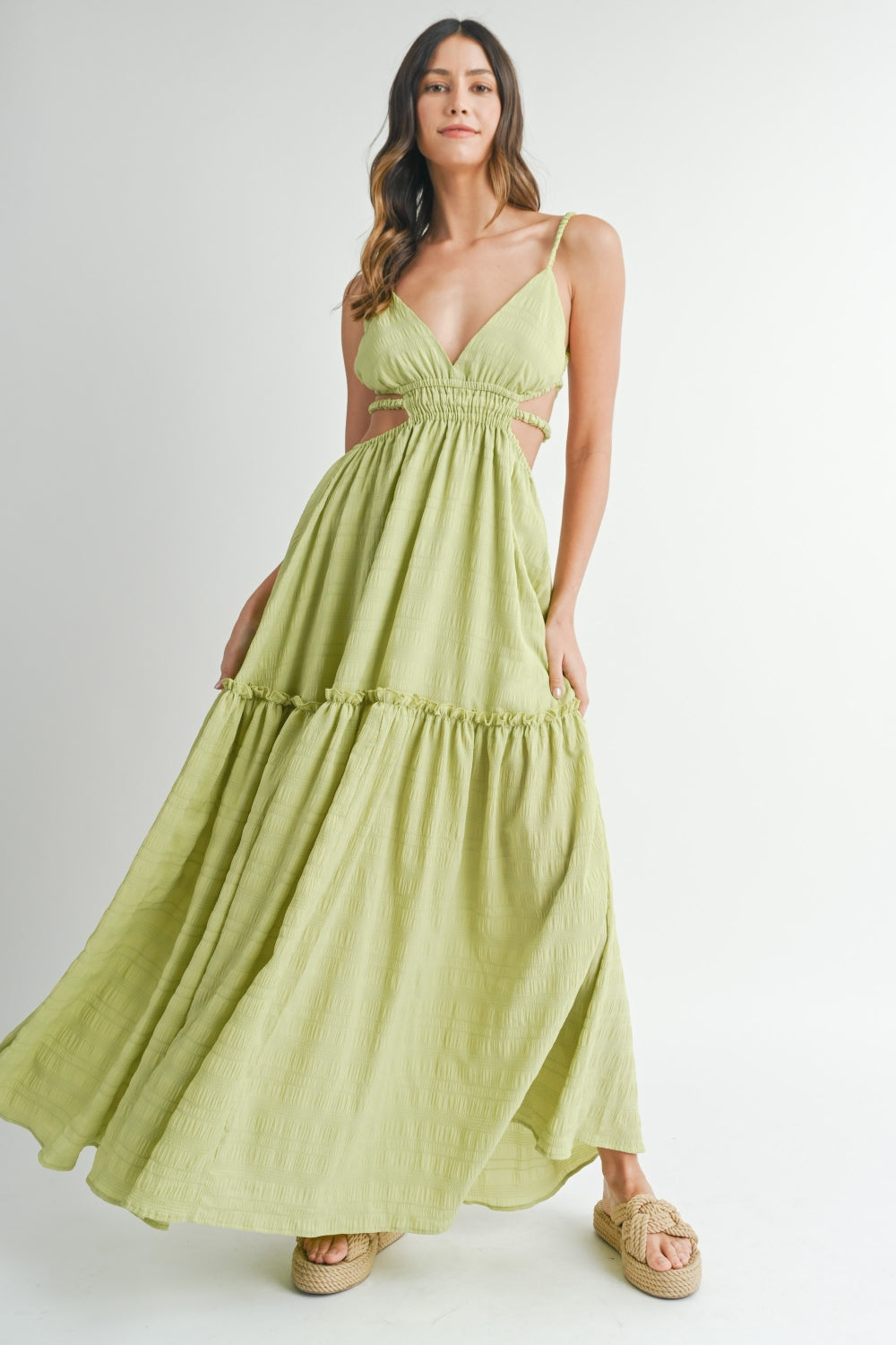 Essences Green Garden Maxi Dress