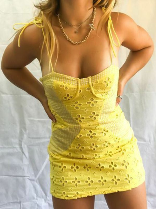 Sunny Lemon Eyelet Dress