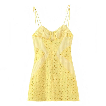 Sunny Lemon Eyelet Dress