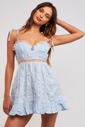 Gingham Lace Rose Dress