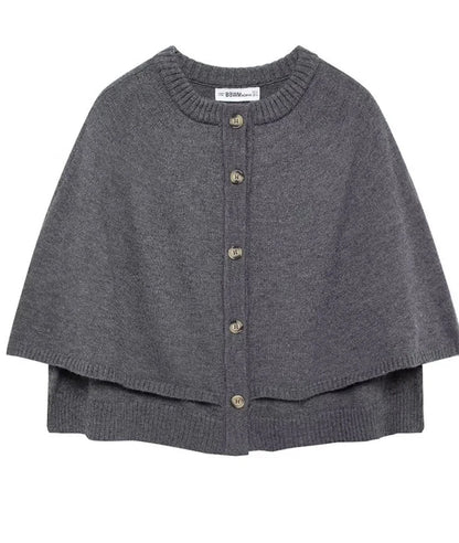 Solid Color Knitted Shawl Sweater Jacket