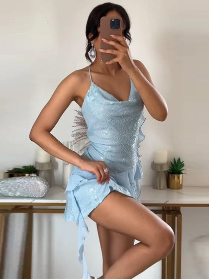 Marissa Blue Mini Dress