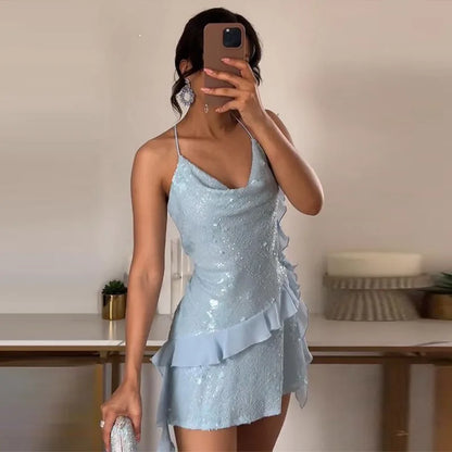 Marissa Blue Mini Dress