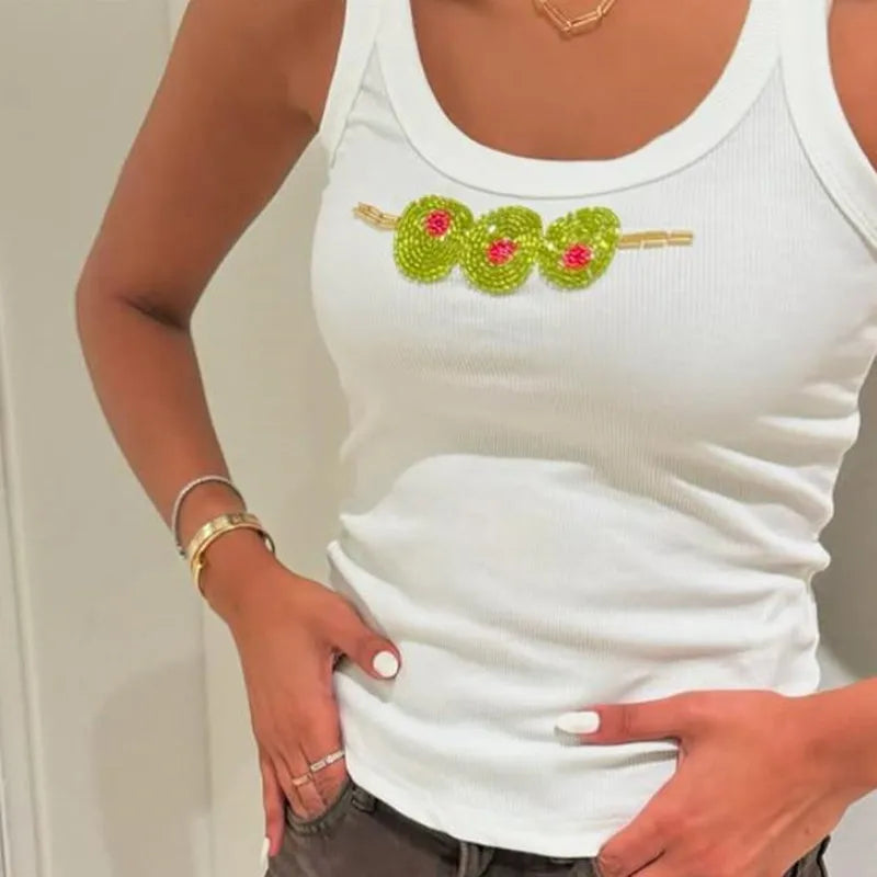 Sequin Crop Tee