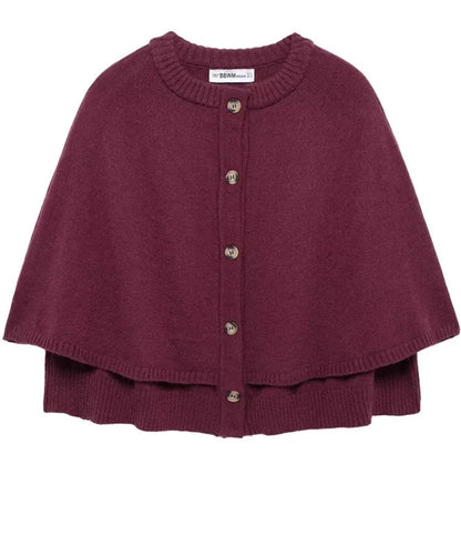 Solid Color Knitted Shawl Sweater Jacket