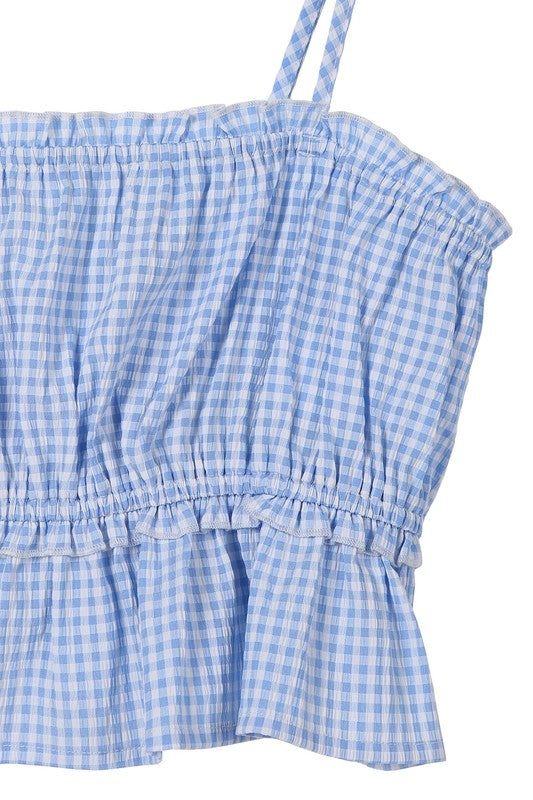 Blue Gingham Top