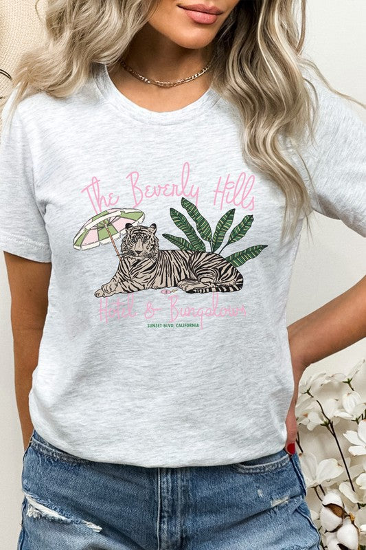 The Beverly Hills Hotel Plants Tiger Graphic Tee