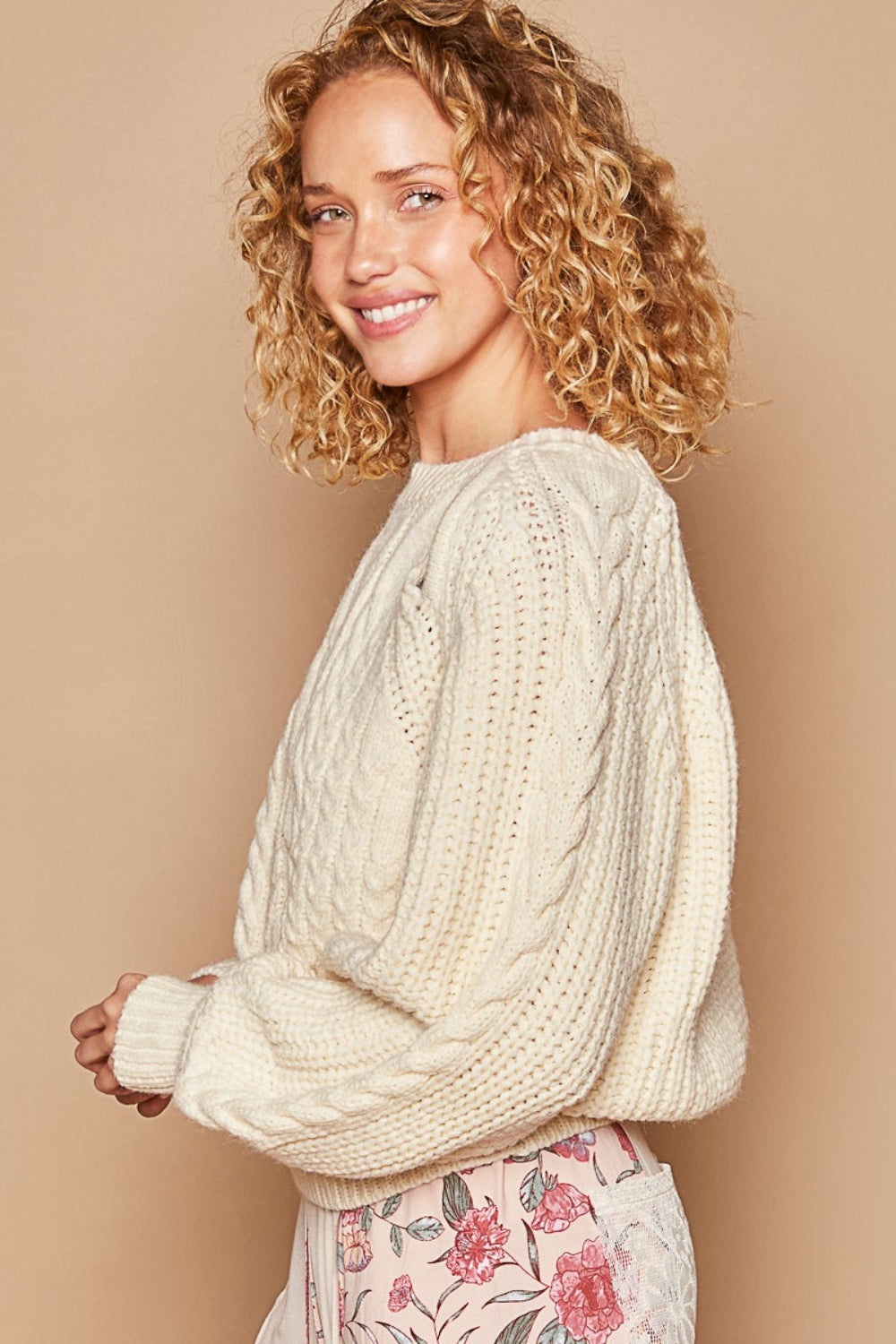 Knit Cutout Long Sleeve Sweater