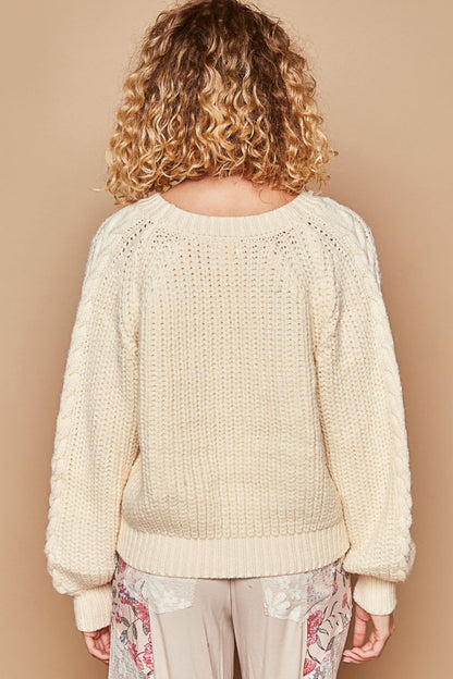 Knit Cutout Long Sleeve Sweater