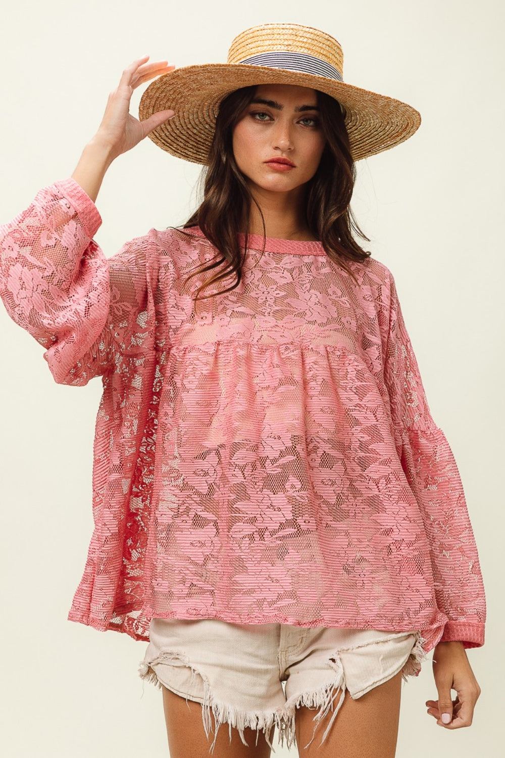 Rosebud Lace Long Sleeve Top