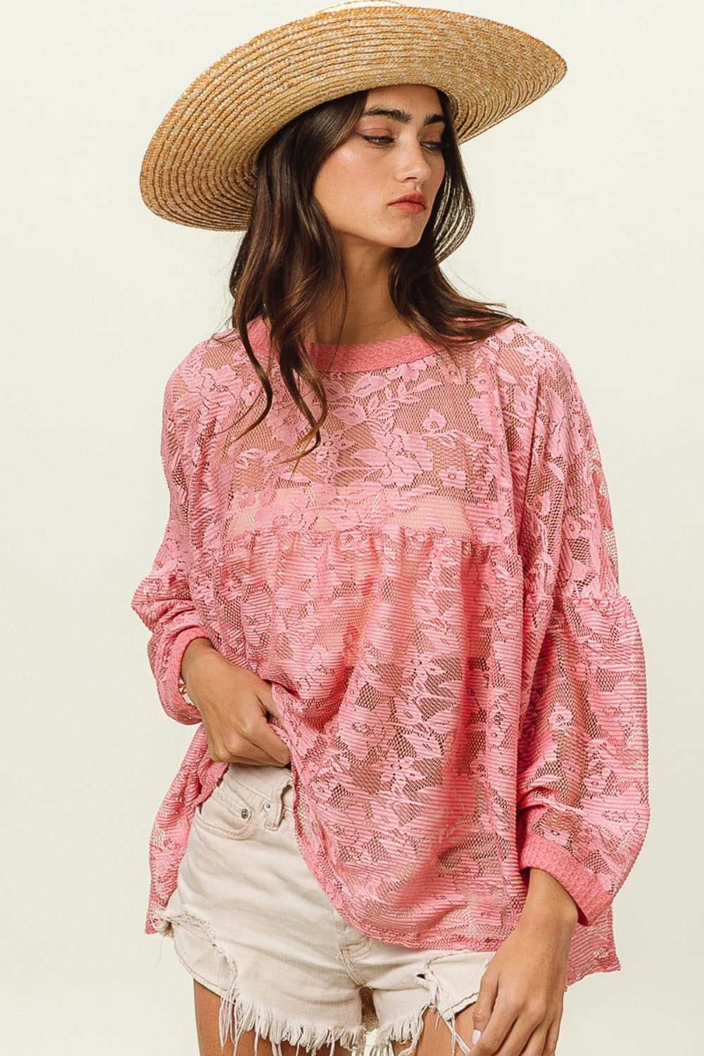 Rosebud Lace Long Sleeve Top