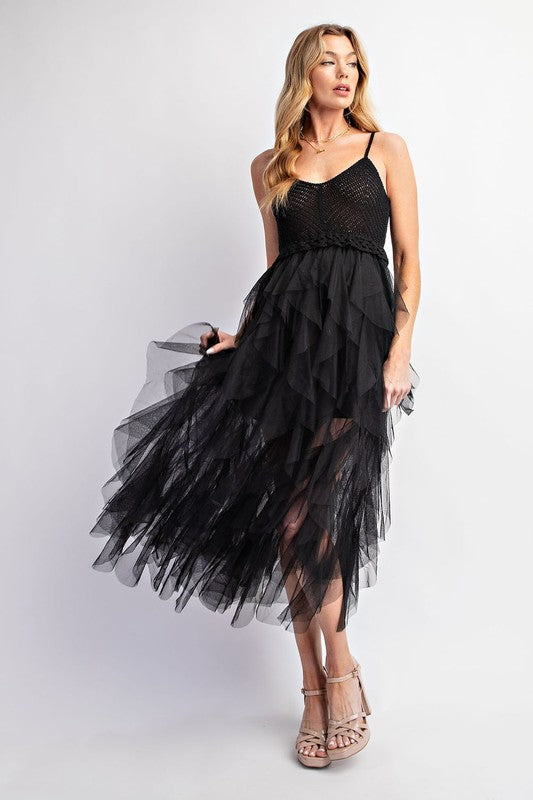 Lovely Crochet Tuelle Dress – I Am Dusk