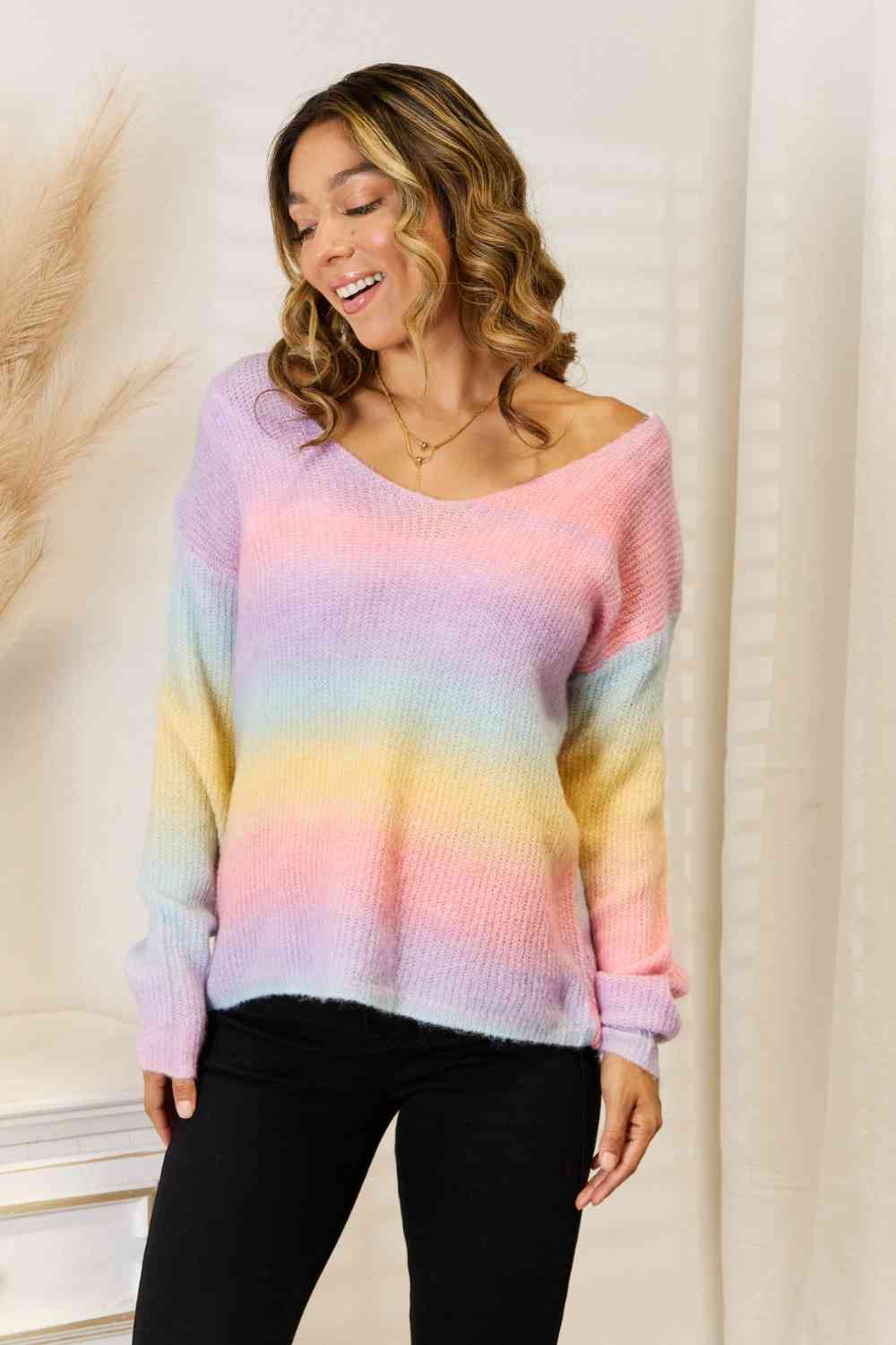 Rainbow Pastel Skies Sweater