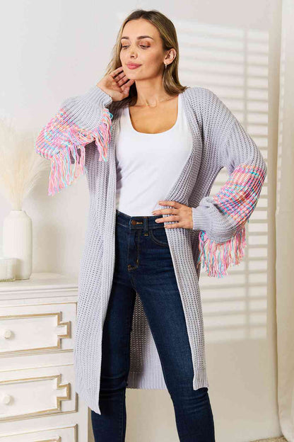 Colorful Fringe Cardigan