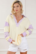 Johnny Collar Dropped Shoulder Sweatshirt