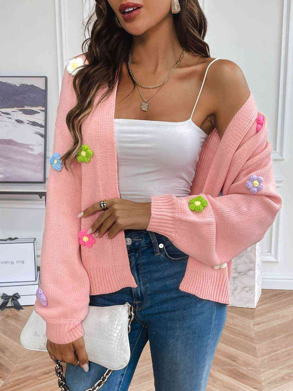 Shorter Flower Cardigan