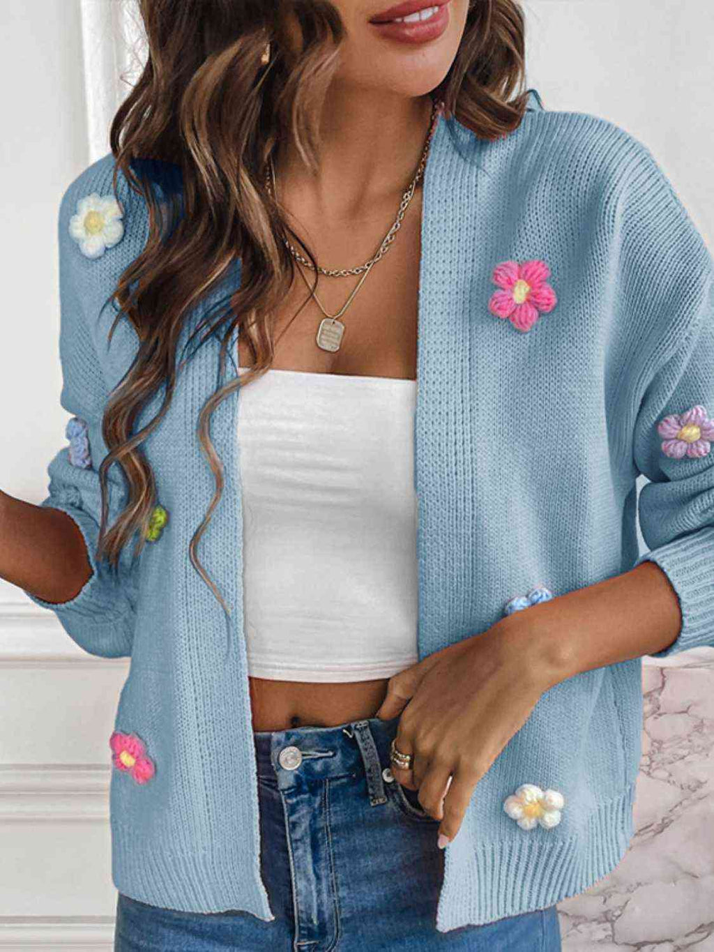 Shorter Flower Cardigan