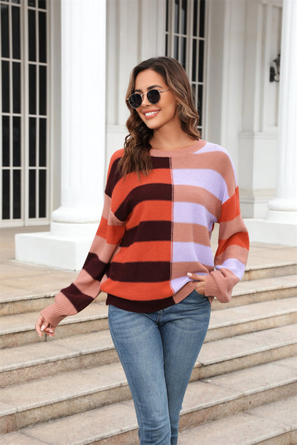 Color Block Pop Sweater