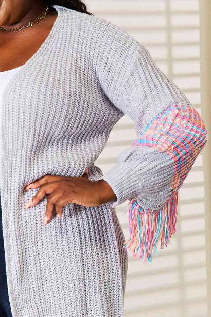 Colorful Fringe Cardigan